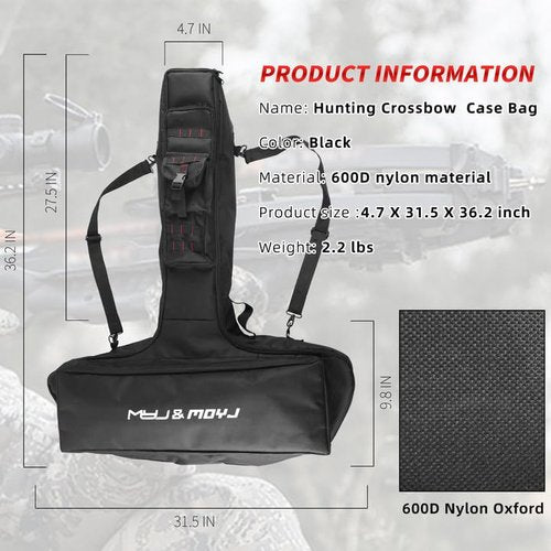 Moyujian Crossbow Box A High-Quality And Soft Crossbow Box With Padding A Dedicated Pocket For Sights And Multiple Accessory Pockets And A Detachable Shoulder Strap