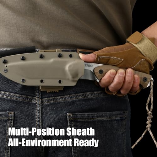 VG-10 Steel Survival Knife with G10 Handle 10-Inch Tactical Fixed Blade