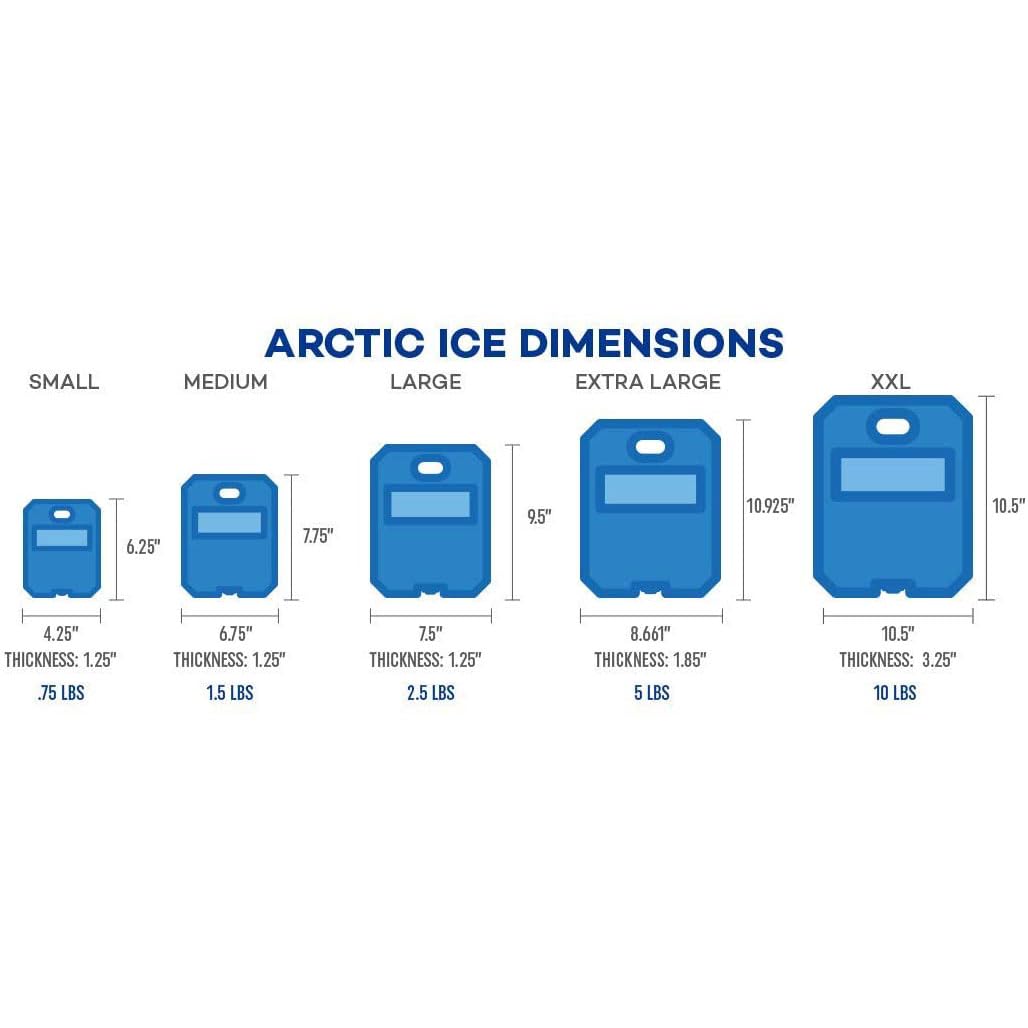 Arctic Ice Chillin' Brew Series Long Lasting Reusable Ice Pack - Freezes at 28° Fahrenheit - Designed to Keep Beverages Colder Than Ice, Large 2.5 lbs