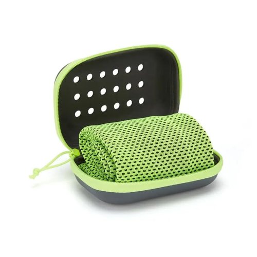 Cooling Towel with Soft Breathable Fabric - Quick Drying, Sweat Absorbing for Sports & Fitness, with Storage Box,Green