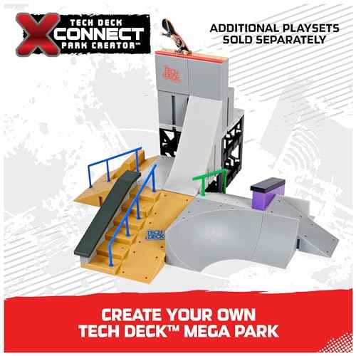 Tech Deck, Jump N¡¯ Grind X-Connect Park Creator, Customizable and Buildable Ramp Set with Exclusive Fingerboard, Kids Toy for Ages 6 and up