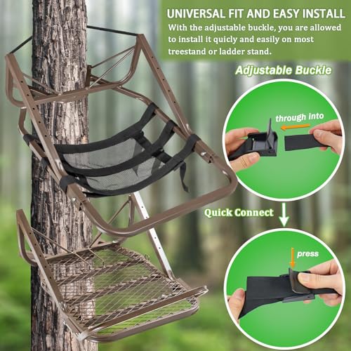 Lightweight Tree Stand Seat Replacement Mesh for Hunting, Universal Fit