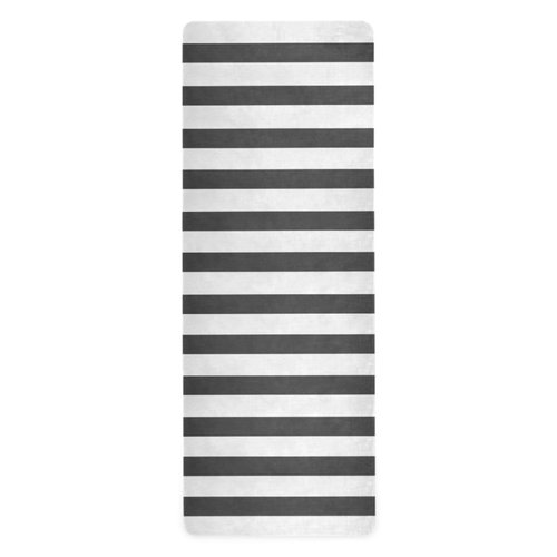 FLildon Black White Stripes Yoga Mat Thick Non Slip Yoga Mat Workout Mat for Men Women, Exercise & Exercise Mat for Home Gym, Yoga, Pilates, Stretching, and Floor