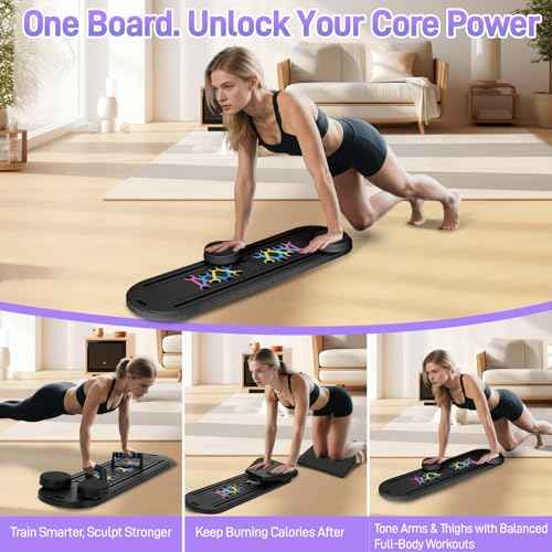 Pilates Board 15-in-1, Multifunctional Foldable Home Pilates Machine with Timer, Portable Pilates Reform Set for Women, Abs Workout and Home Fitness Exercise