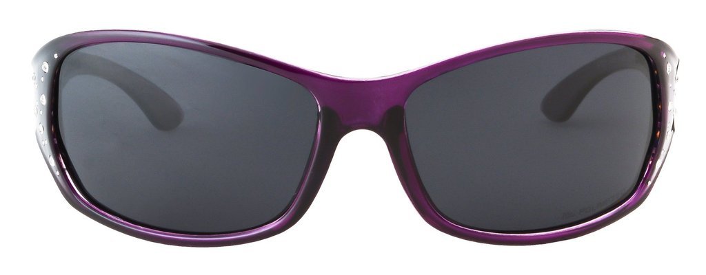 Hornz Polarized Sunglasses for Women – Deep Lavender Frame – Dark Smoke Lens – HZ Series Elettra – Women’s Premium Designer Fashion Sunglasses