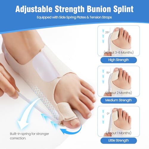 Bunion Corrector for Women Big Toe & Men ? Adjustable Bunion Splint with Gel Pad for Bunion Relief ? One Size Fits Most, 1 Pair