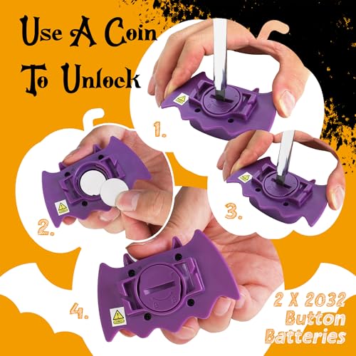 Kids Bat-Shaped Headlamp 2 Pack for Halloween Costume & Party