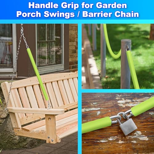 Green Swing Chain Cover 2 Pack Handle Grip Sleeve for Playground & Porch Swings