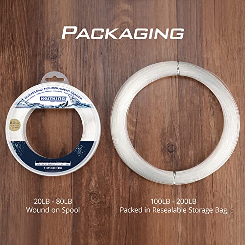 KastKing DuraBlend Monofilament Fishing Line Saltwater Leader 60 LB Clear