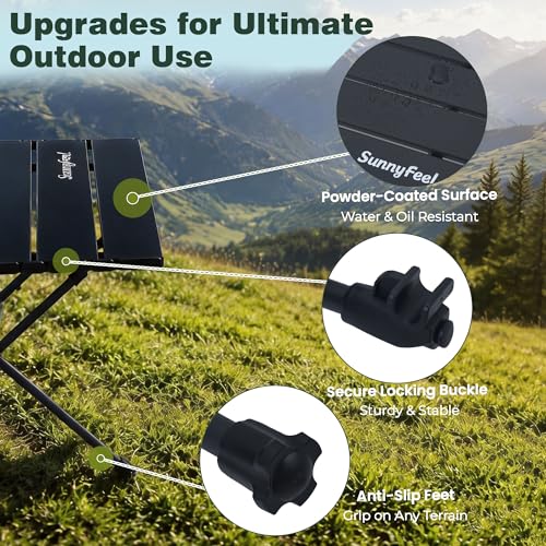 Portable Camping Side Table - Folding Lightweight Beach Table 23 Inch Medium