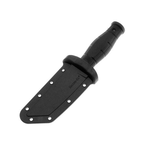 Cold Steel Mini Leatherneck Tanto Point Compact Lightweight 3.5" 8CR13MOV Steel Fixed Blade Outdoor Hunting Utility Knife, 3.25" Textured Ergonomic Kray-EX Handle, Secure-EX Sheath