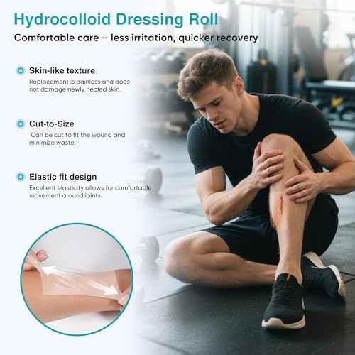 Derm Tape Hydrocolloid Roll - Acne & Pimple Patch Tape, Flexible Bandages Roll for Wound Care and Skin Protection, Cut-to-Size Hydrocolloid Tape for Daily Use (2in x 16ft)