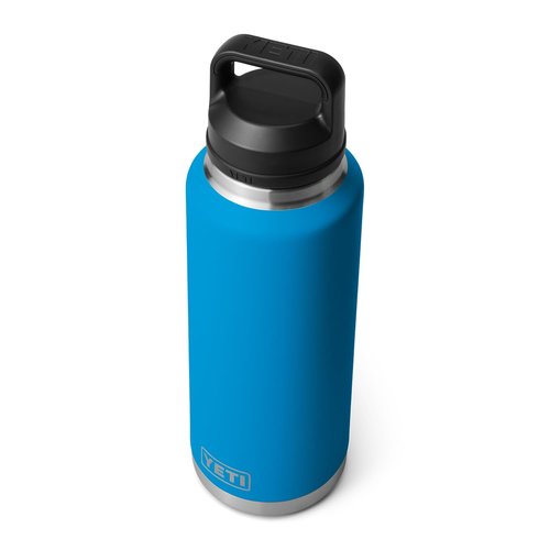 YETI Rambler 46 oz Bottle, Leakproof, Vacuum Insulated, Stainless Steel with Chug Cap,Big Wave Blue