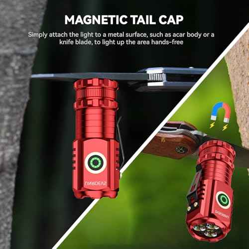 XC01 2550 lumens Mini Flashlight Rechargeable, Super Bright Magnetic Flashlight 5 Modes, Compact Small Pocket Flashlight USB C Charge,EDC Lights for Camping Outdoor Emergencies.