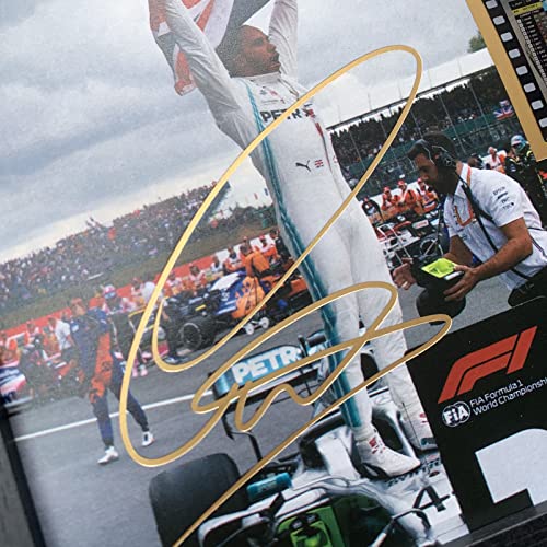 Lewis Hamilton F1 Framed Poster - Signed 8x6 Inches Memorabilia