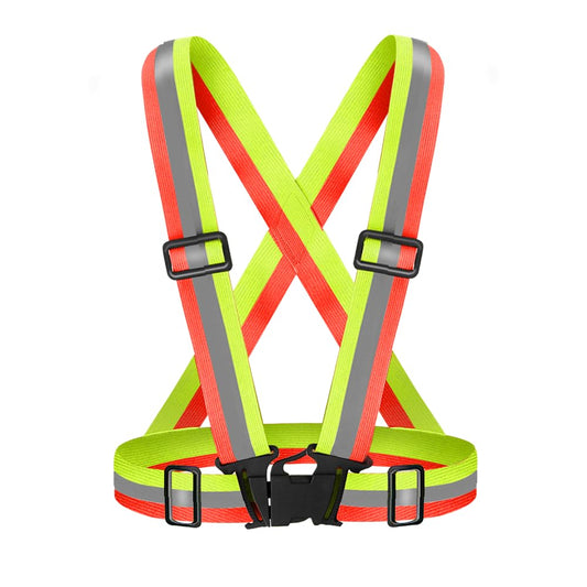 Fepdiu High Visibility Reflective Vest Safety Vest Running Reflective Gear Adjustable Reflective Vest for Walking,Jogging,Hiking,Night Cycling (Black)