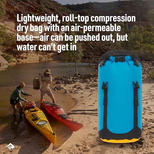 Sea to Summit eVac Compression Dry Bag, Waterproof Compression Sack, 20 Liter, High Rise Grey