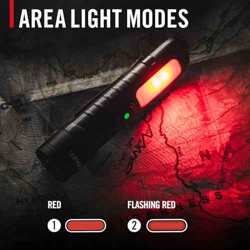 Coast KL35R 600 Lumen Rechargeable LED Pocket Flashlight with RED Light