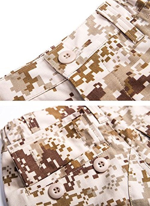H World Shopping Tactical Airsoft Kids Clothing Children BDU Hunting Military Camouflage Combat Uniform Suit (MC,160)