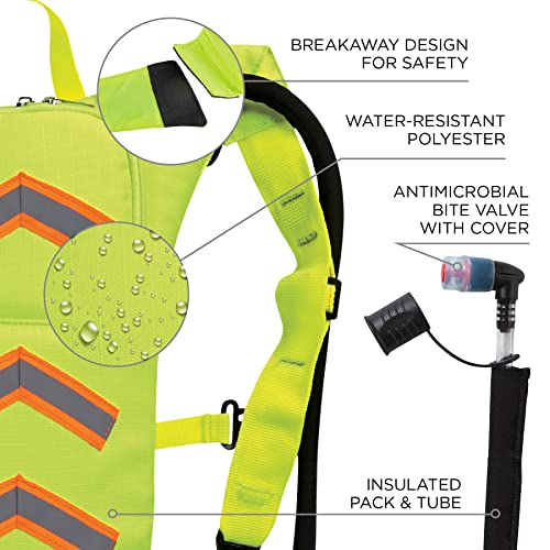 Ergodyne Chill-Its 5155HV High Visbility Low Profile Hydration Pack, 2 ltr, Lime