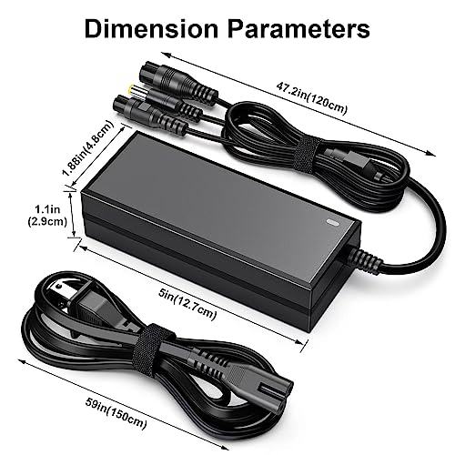 42V 2A Replacement Charger for E-Scooters & E-Bikes with 3 Claw Ports