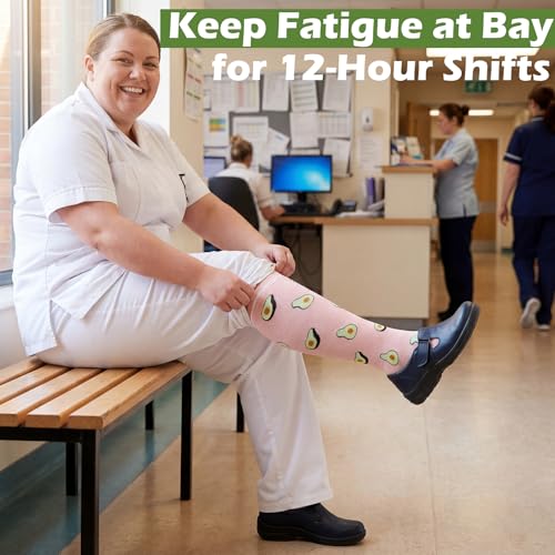 Plus Size Compression Socks for Women - 4 Pairs