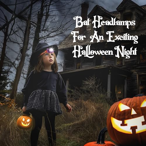 Kids Bat-Shaped Headlamp 2 Pack for Halloween Costume & Party