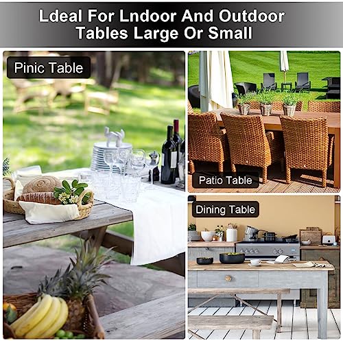 White Adjustable Elastic Tablecloth Clips for Outdoor & Indoor Use - 5 Pack