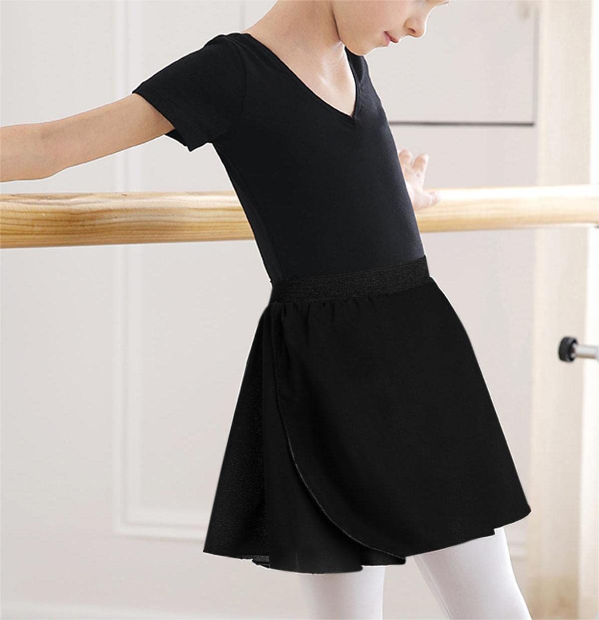 Nokecina Toddler Girls Ballet Skirts Size 2t 3t Black Chiffon Dancewear Tutu Dresses for Dance Class Fancy Role Party