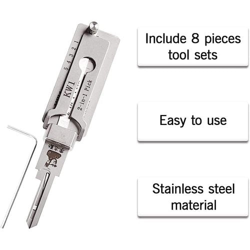 Precision Hook and Pick Set Pickup Tool Kit Heavy Duty Hand Tool Maintenance Repair 2 in 1 KW1