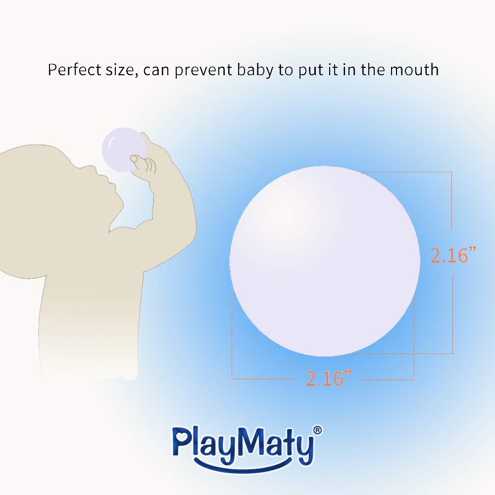PlayMaty Colorful 100pcs Ball Pit Balls 2.2-inch Plastic Ocean Ball Crush Proof Stress Balls for Kids Pool Ball Playhouse Pit Accessories