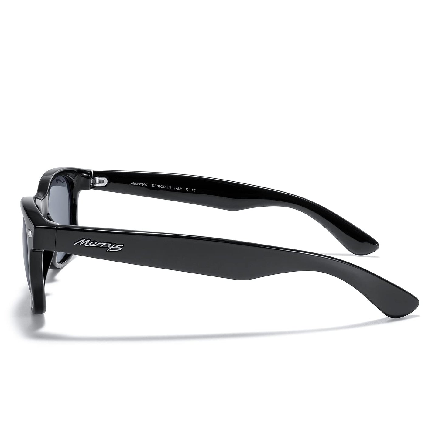 MERRY'S Polarized Unisex Shades Sunglasses for Men and Women Vintage Polarized Sun Glasses Mirror Lens (Black Frame/Black Lens, 55)