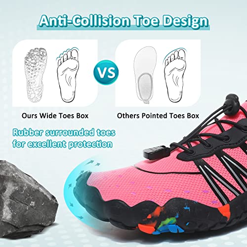 Water Shoes for Men Women Beach Swim Pool Aqua Socks 6 Pink