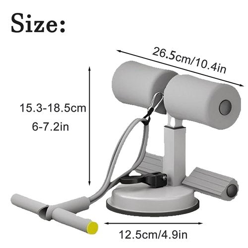Ab Training Auxiliary Device, Portable Sit up Exercise Equipment, Three Suction Cups, Three Levels of Height Adjustment, For Home Workouts Sit up Bench Assistant (Double Suction Cups,Black)