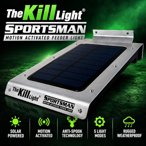 Elusive Wildlife Motion-Activated Feeder Light - Green - Solar Powered for Hog Hunting & Deer Feeders