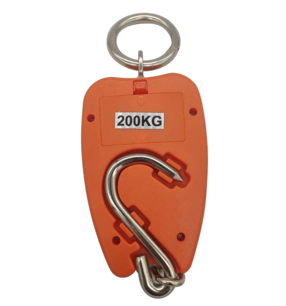Hanging Weight Scale Industrial Heavy Duty for Farm, Hunting, Bow Draw Weight, Big Fish & Hoyer Lift with Accurate Sensor Digital, Professional (440LBS Orange)