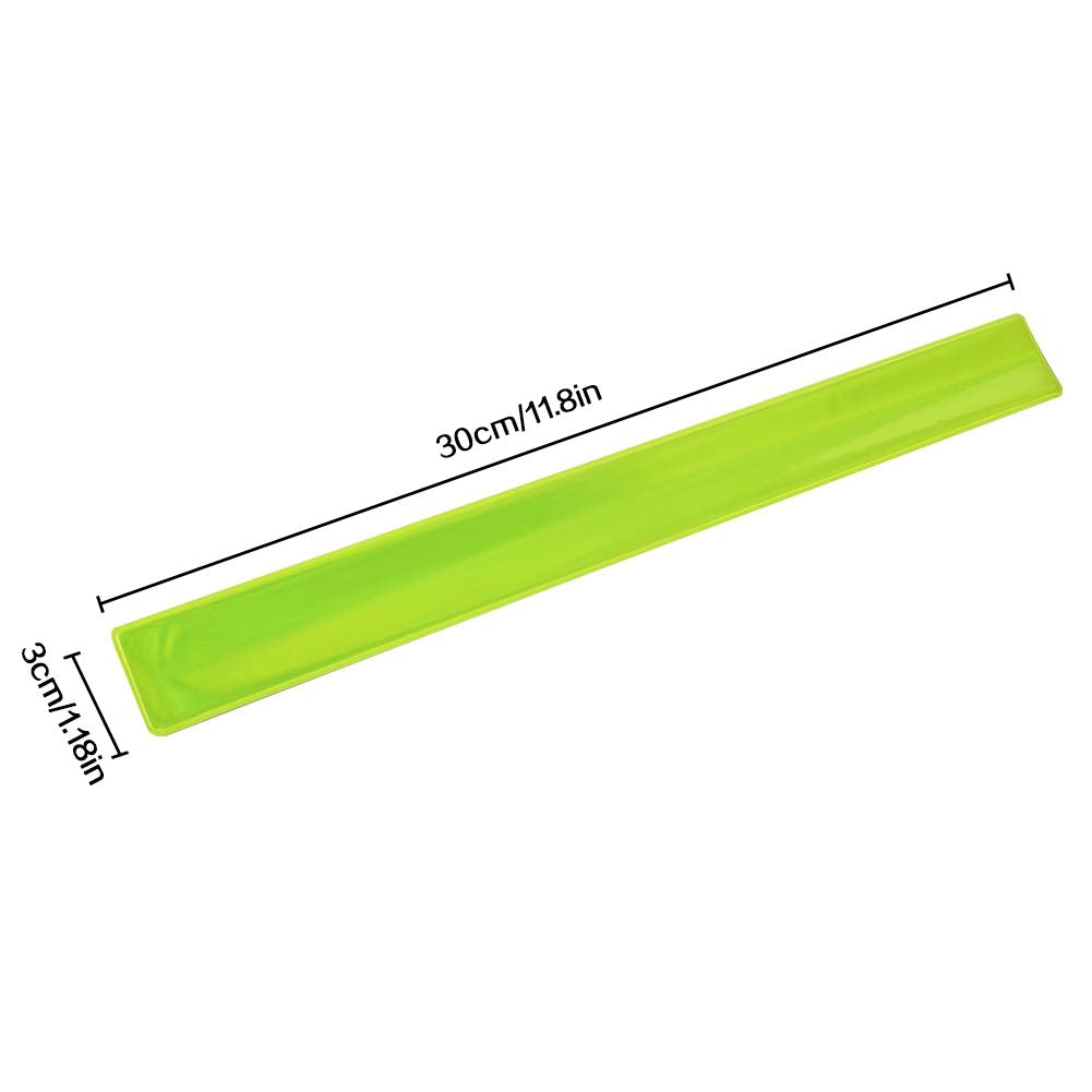 Hoemwarm 20Pcs Reflector Snap Bands High Visibility Safety Wristbands for Running, Cycling, Walking, Night Outdoor Activities