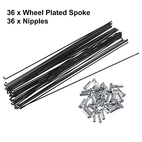 Bike Spoke Set 36 pcs 268mm Steel Spokes with Nipples for Bicycle Repair