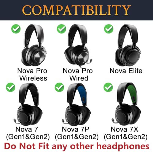 Headband for SteelSeries Arctis Nova Pro/Elite/7 Series - Black