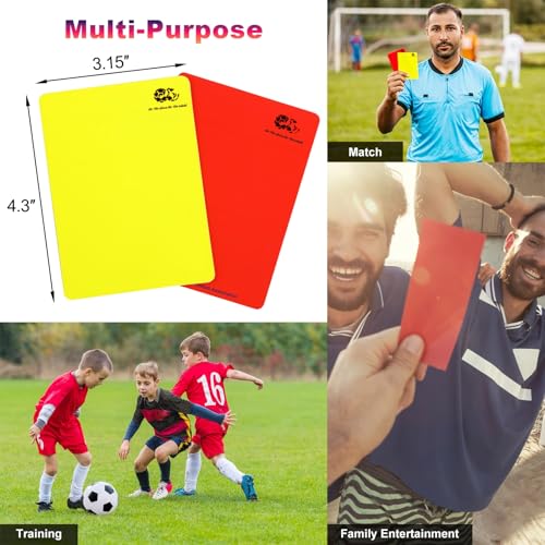 Soccer Referee Kit with Loud Whistle and Colored Penalty Cards - Butterfly Variation