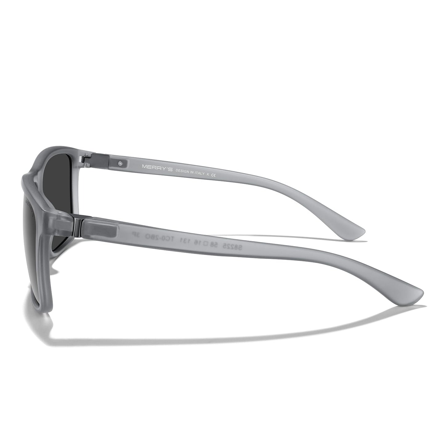 MERRY'S Rectangular Polarized Sports Sunglasses for Men Women Cycling Driving Fishing UV400 Protection S8225