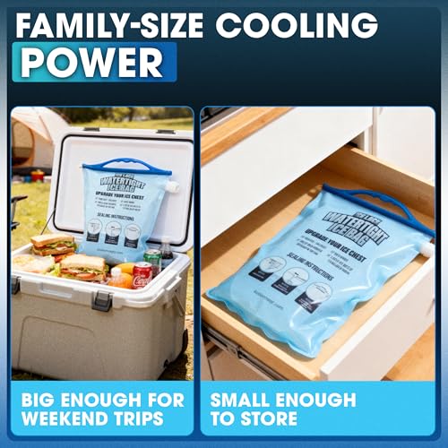 96 Fl Oz Leakproof Reusable Ice Bag Set - Large Cold Cooler Ice Packs