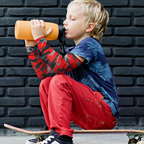 Kids UV Sun Protection Arm Sleeves 14 Pairs - Age 3-7, Novel Colors