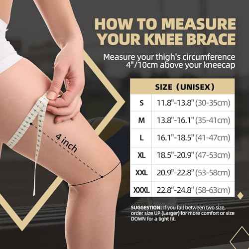 Lusenone Copper Knee Braces for Knee Pain Women & Men - Best Knee Compression Sleeve for Arthritis, ACL, Meniscus Tear, Joint Pain Relief, Best knee Support for Running,Weightlifting,Working Out