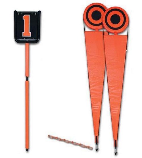 CHAMPRO Football Deluxe Down Indicator Box and Chains Set, ORANGE