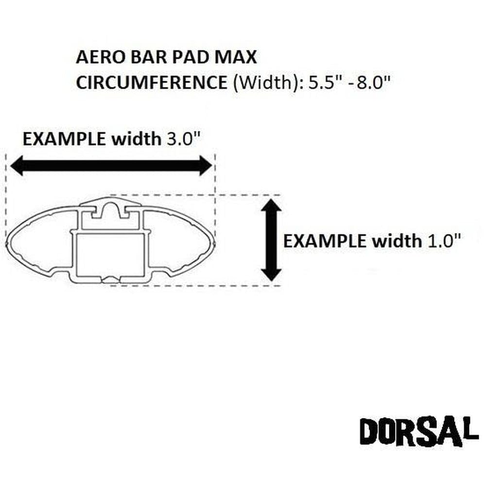 DORSAL Aero Roof Rack Pads with 15 ft Surf Straps - Pack of 4 for Car Surfboard Kayak SUP Long Black Polyester (Sizes: 20, 28, 34 Inches)