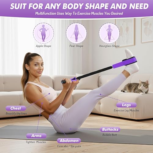 Purple Pedal Resistance Band for Full Body Home Workout - Postpartum & Strength Training