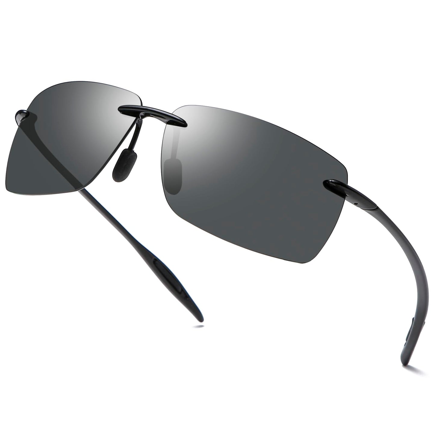 PEEPAI Polarized Sunglasses for Men and Women, Lightweight and Durable Sports Sunglasses with UV Protection for Driving Fishing Golf - Black