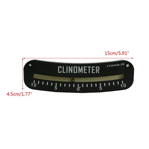 Glass Tube Inclinometer ±10º Angle