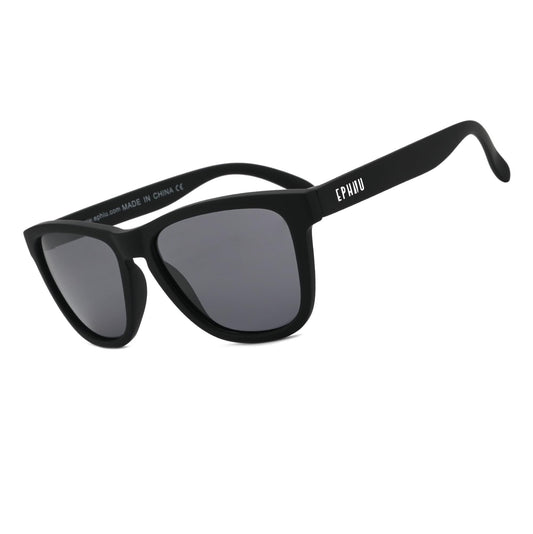 EPHIU Polarized Sports Sunglasses for Men Women Mirror Lens - Lightweight UV400 Running Sunglasses No Bounce No Slip for Hiking Cycling, Black/Grey